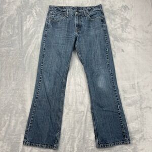 Levi's 527 Bootcut Jeans Mens 34x32 Blue Denim Dark Wash Red Tab 5-Pocket Design